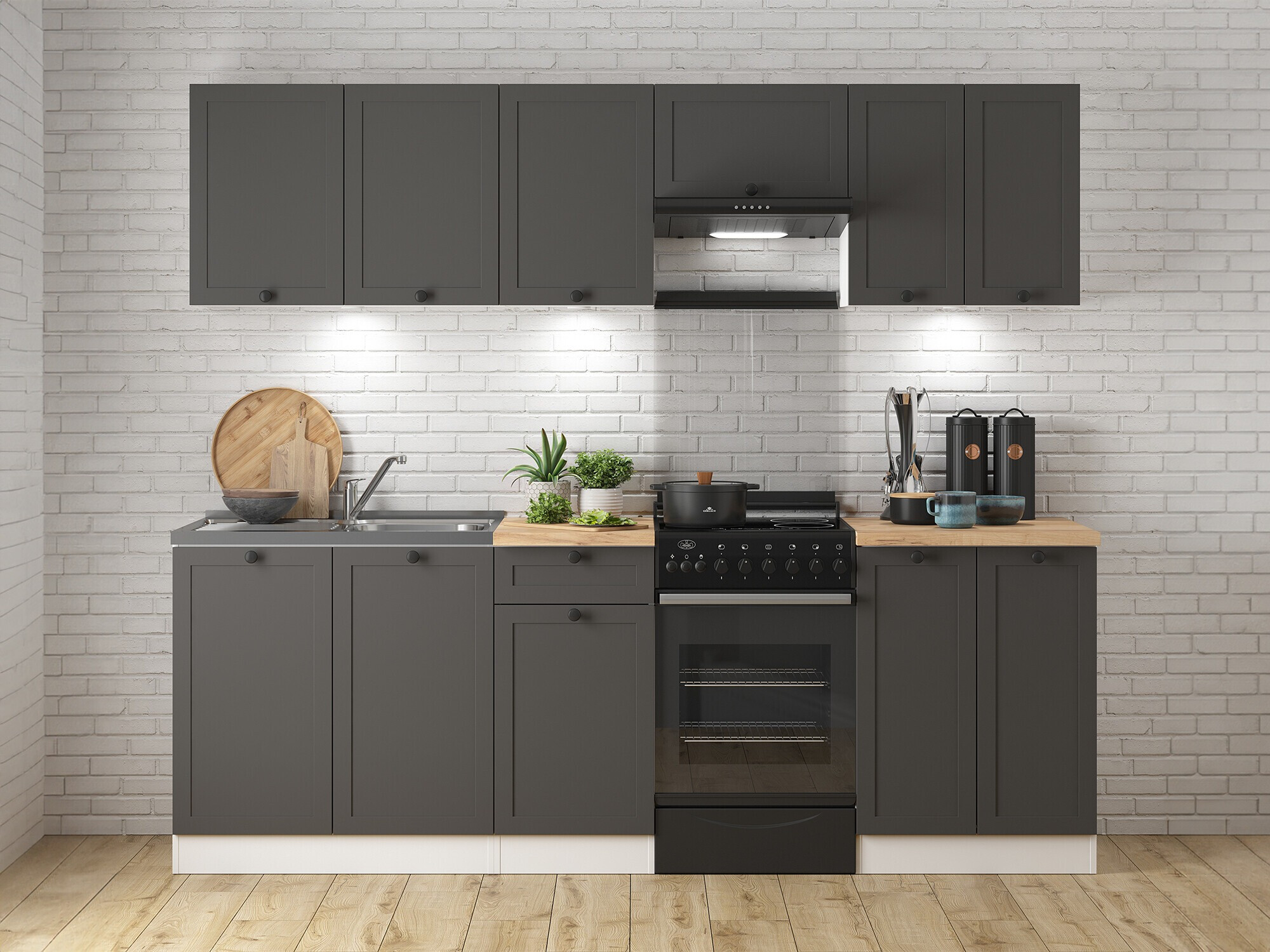 Modular kitchen set Classic Grey 119