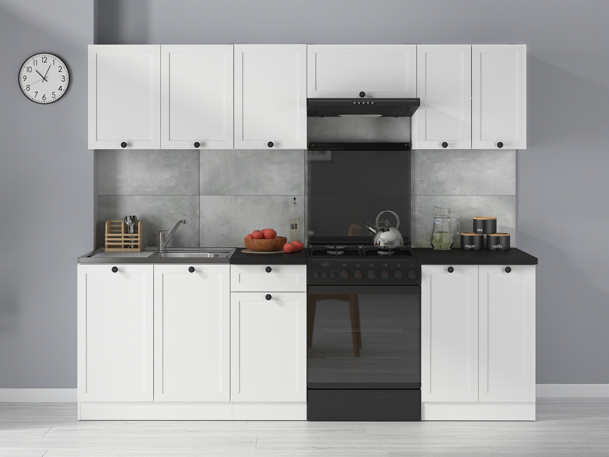 Modular kitchen set Classic White 119