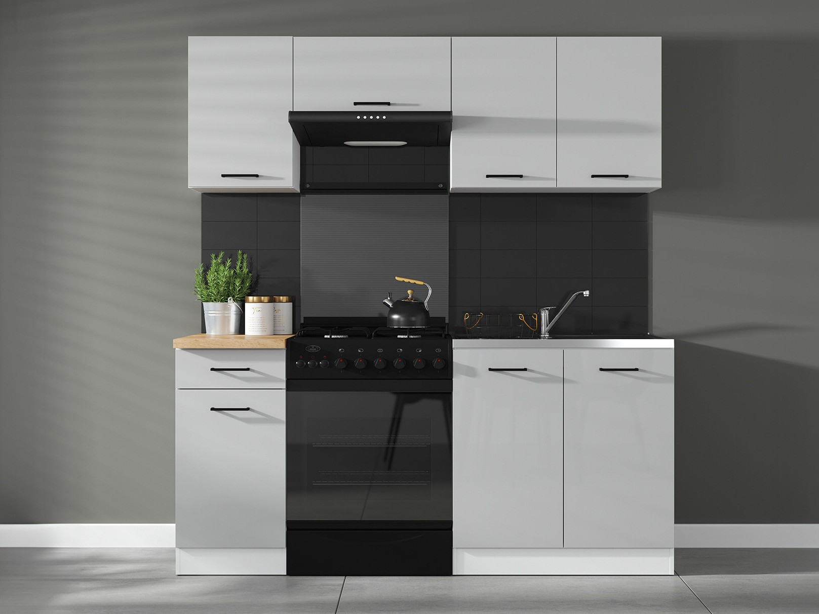 Modular kitchen set Line Grey 118
