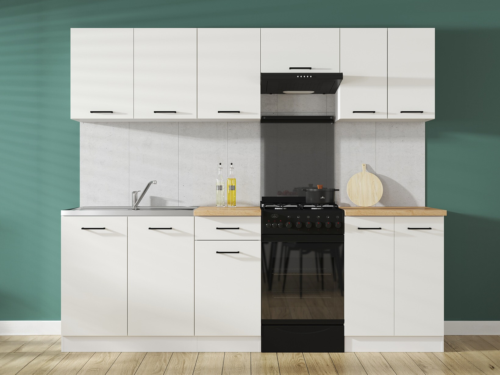 Modular kitchen set Line White 118