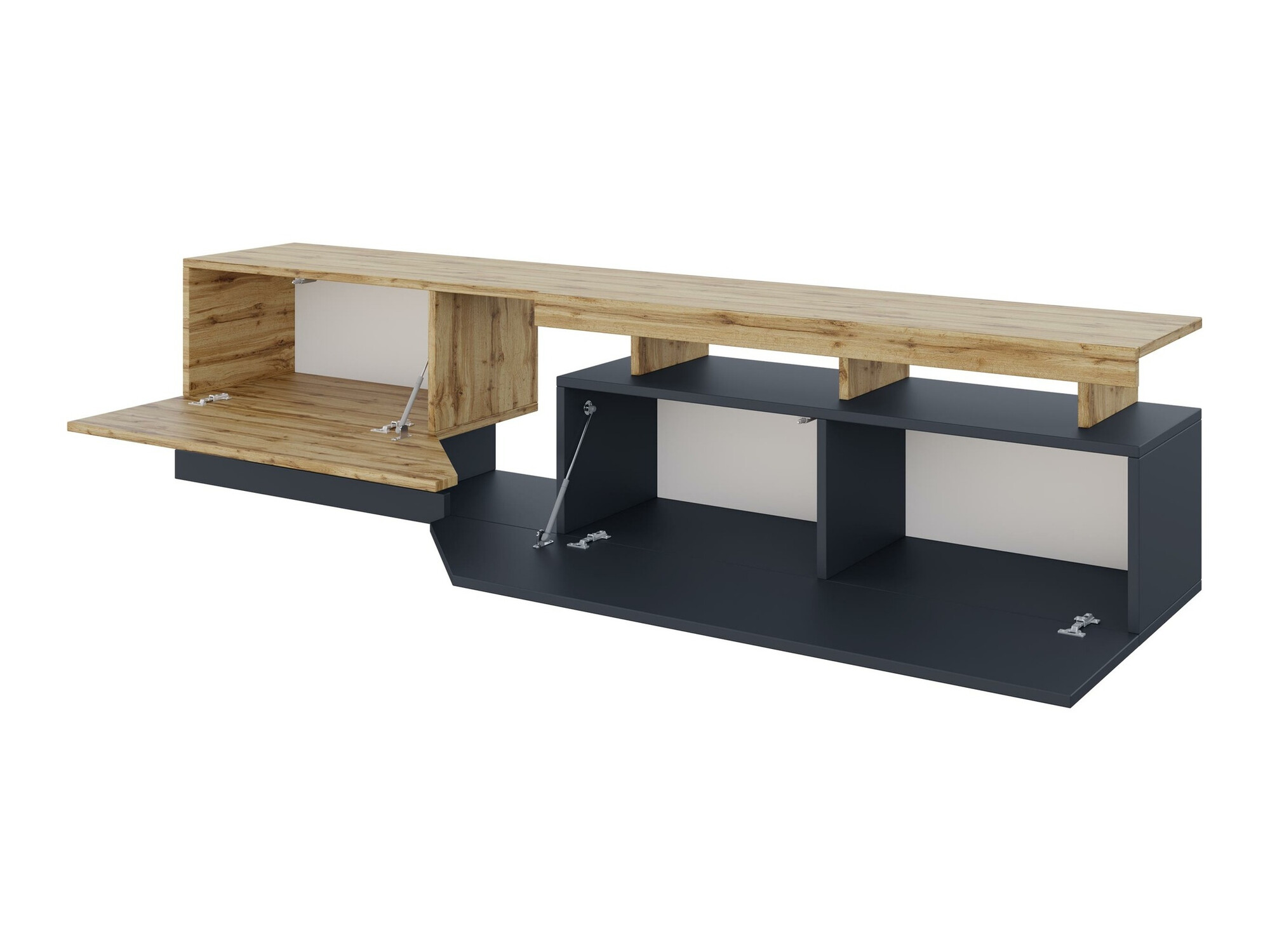 TV stand Comfivo Daldune I (White + Wotan Oak)
