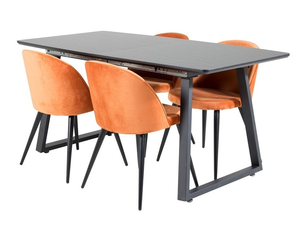 Dining set Dallas 1609 (Orange + Black)