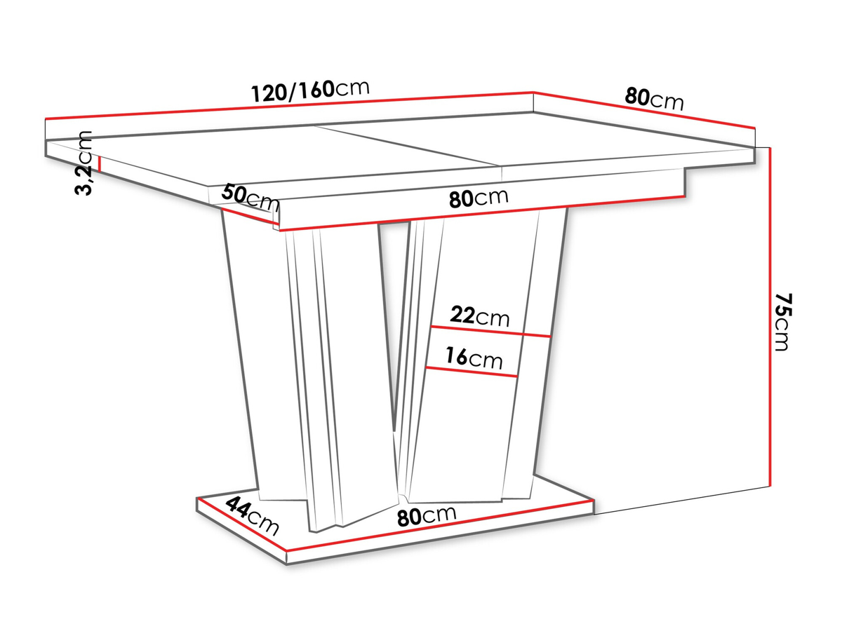 Table Goodyear 130 (White marble)