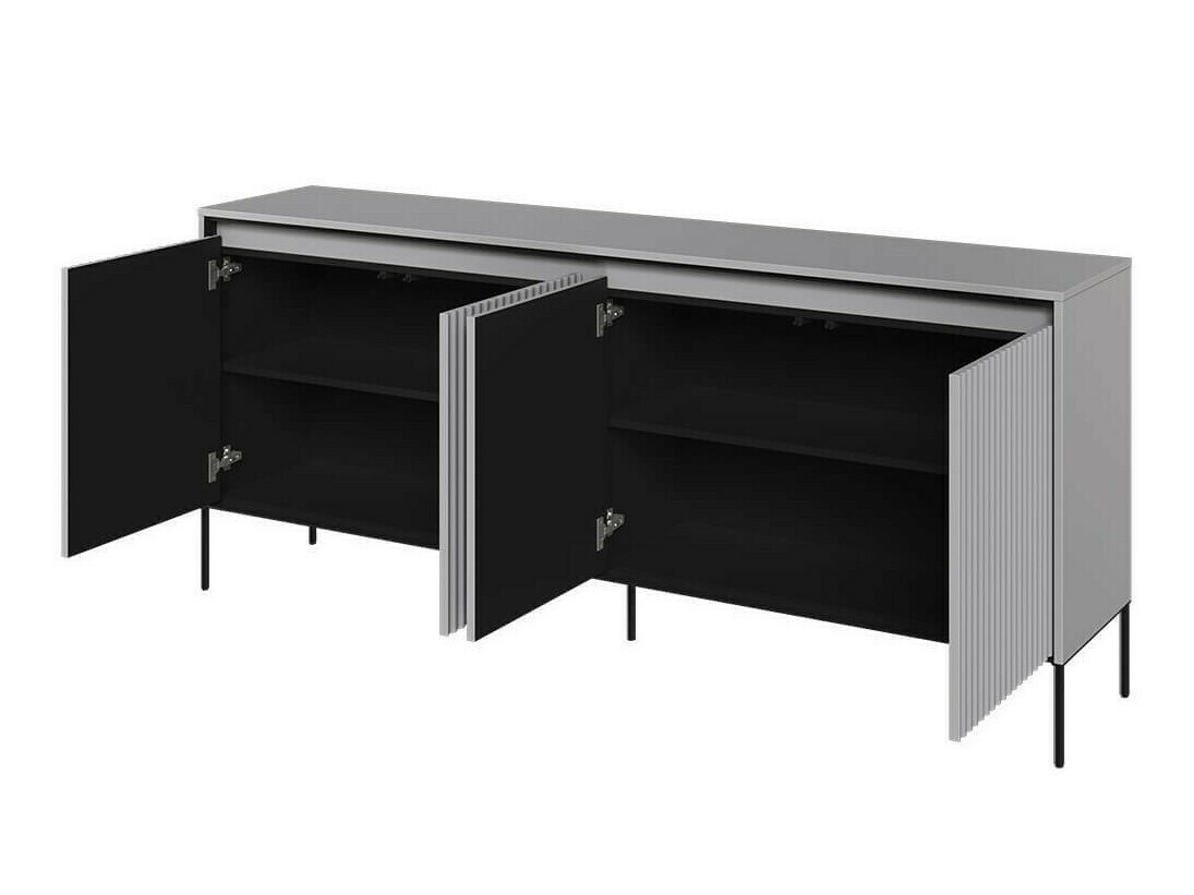 Living room set Fernolu 112 (Grey + Black)