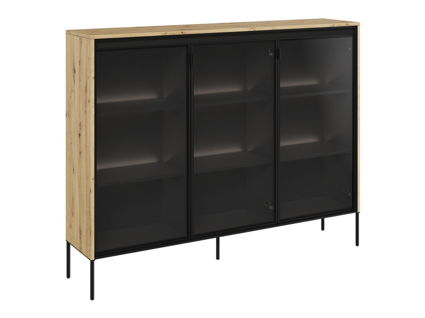 Sideboard Fernolu 108 (Artisan oak + Black)