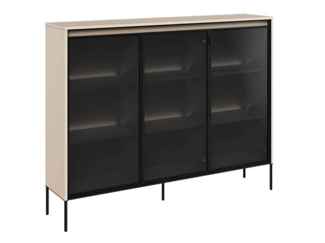 Sideboard Fernolu 108 (Beige + Black)