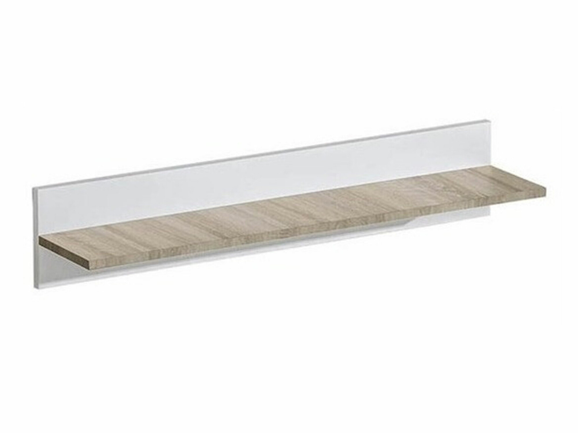 Wall shelf Levtala 111 (Light oak + White)