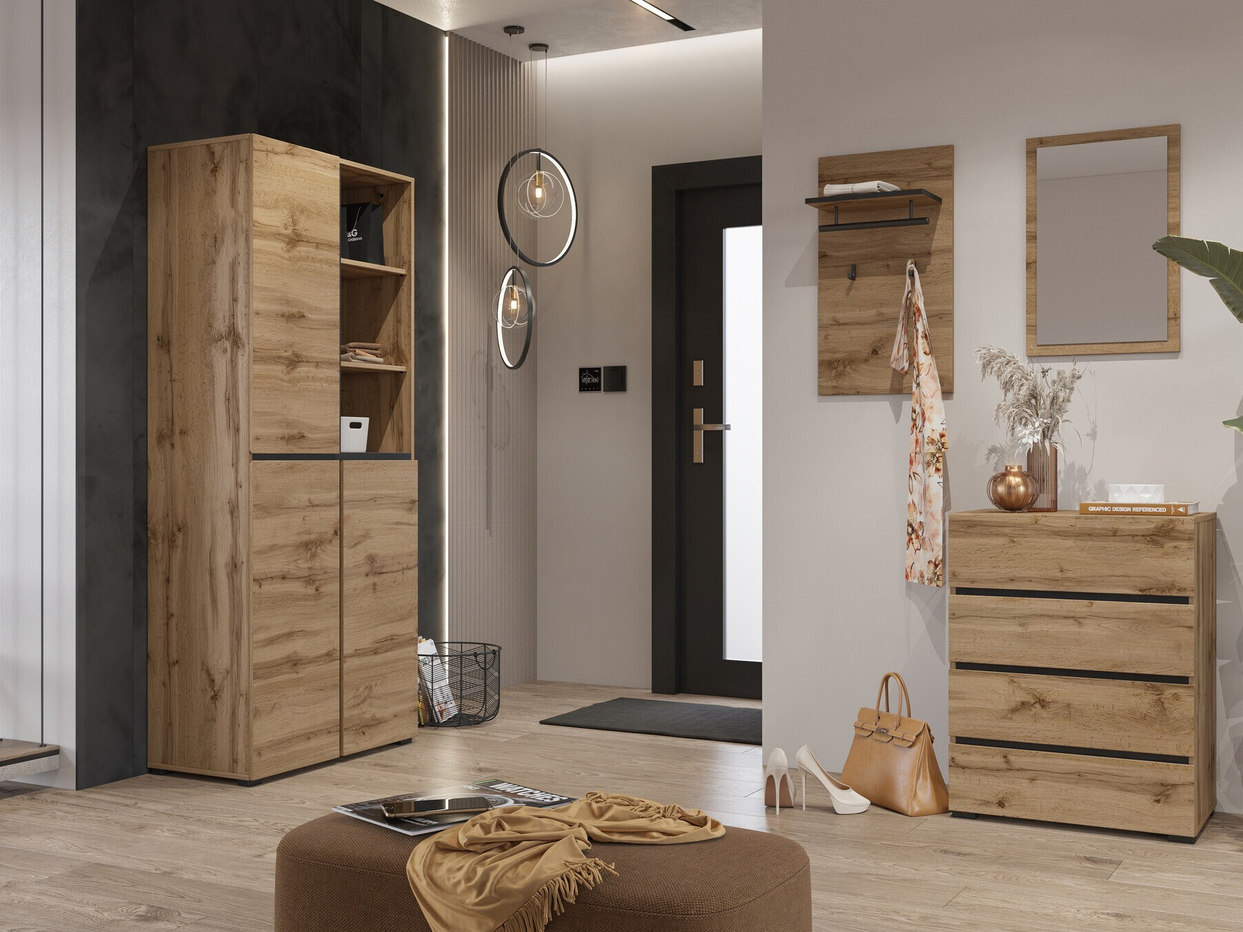 Hallway set Alfere 113 (Wotan Oak)