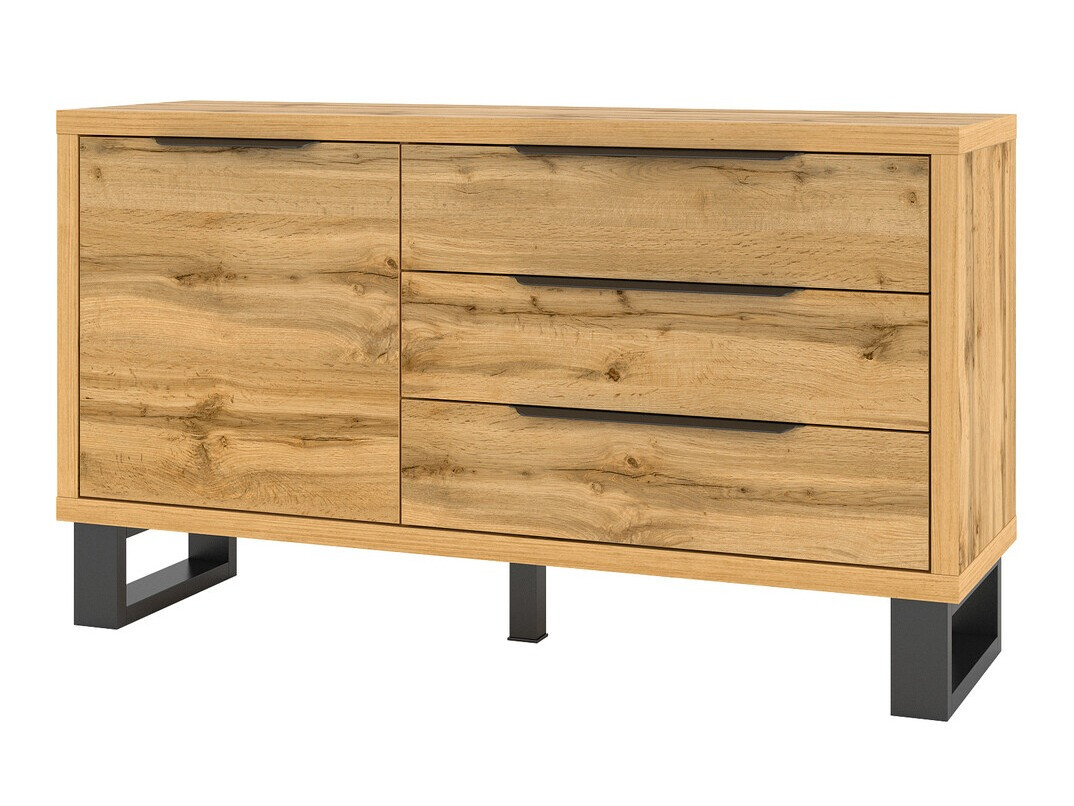 Chest of drawers Avicavu 109 (Wotan Oak + Black)
