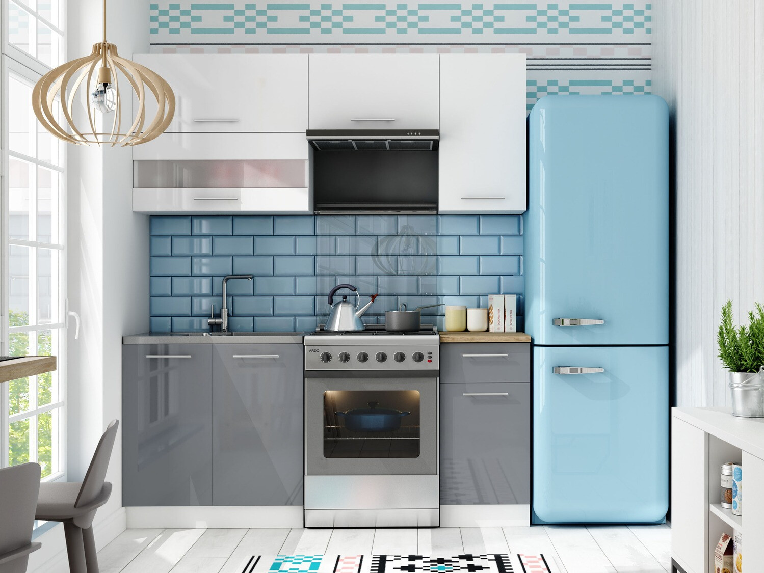 Modular kitchen set Tiffa Mix 100