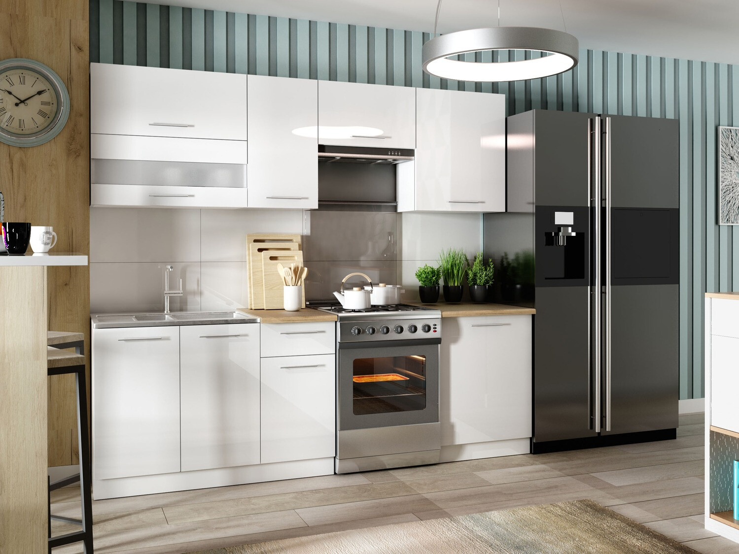 Modular kitchen set Tiffa White 119