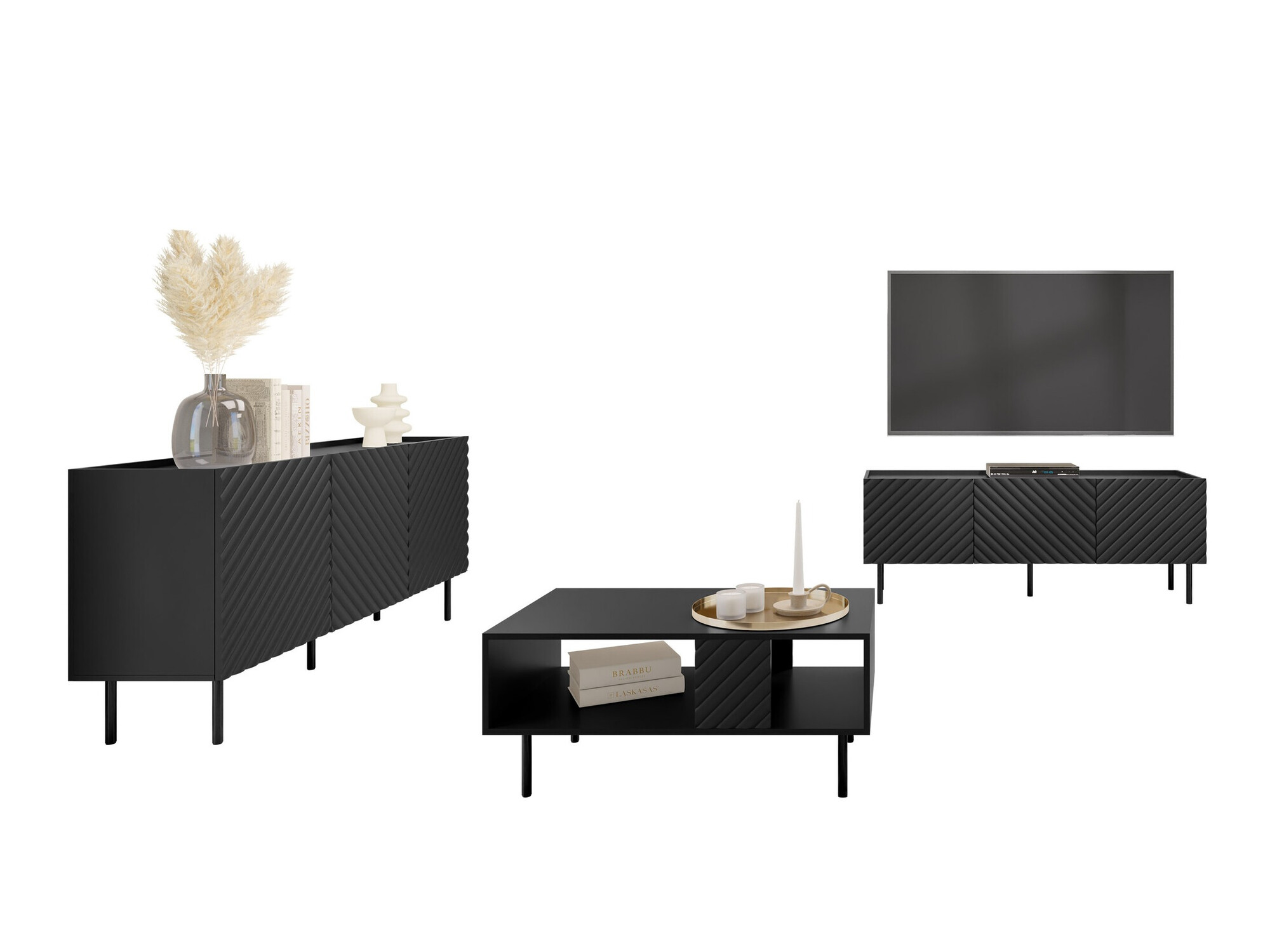 Living room set Sillen (Black)