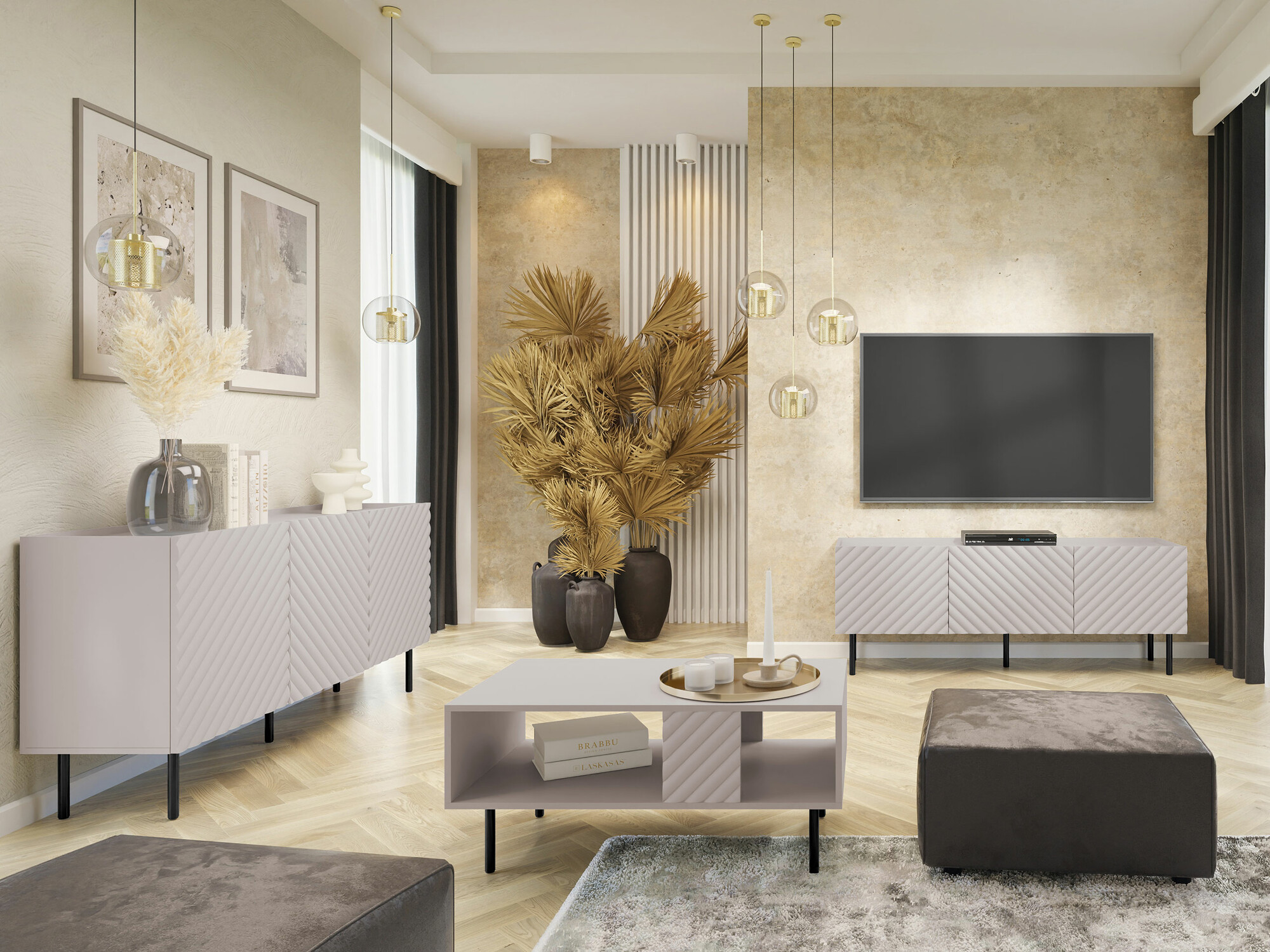 Living room set Sillen (Cashmere)