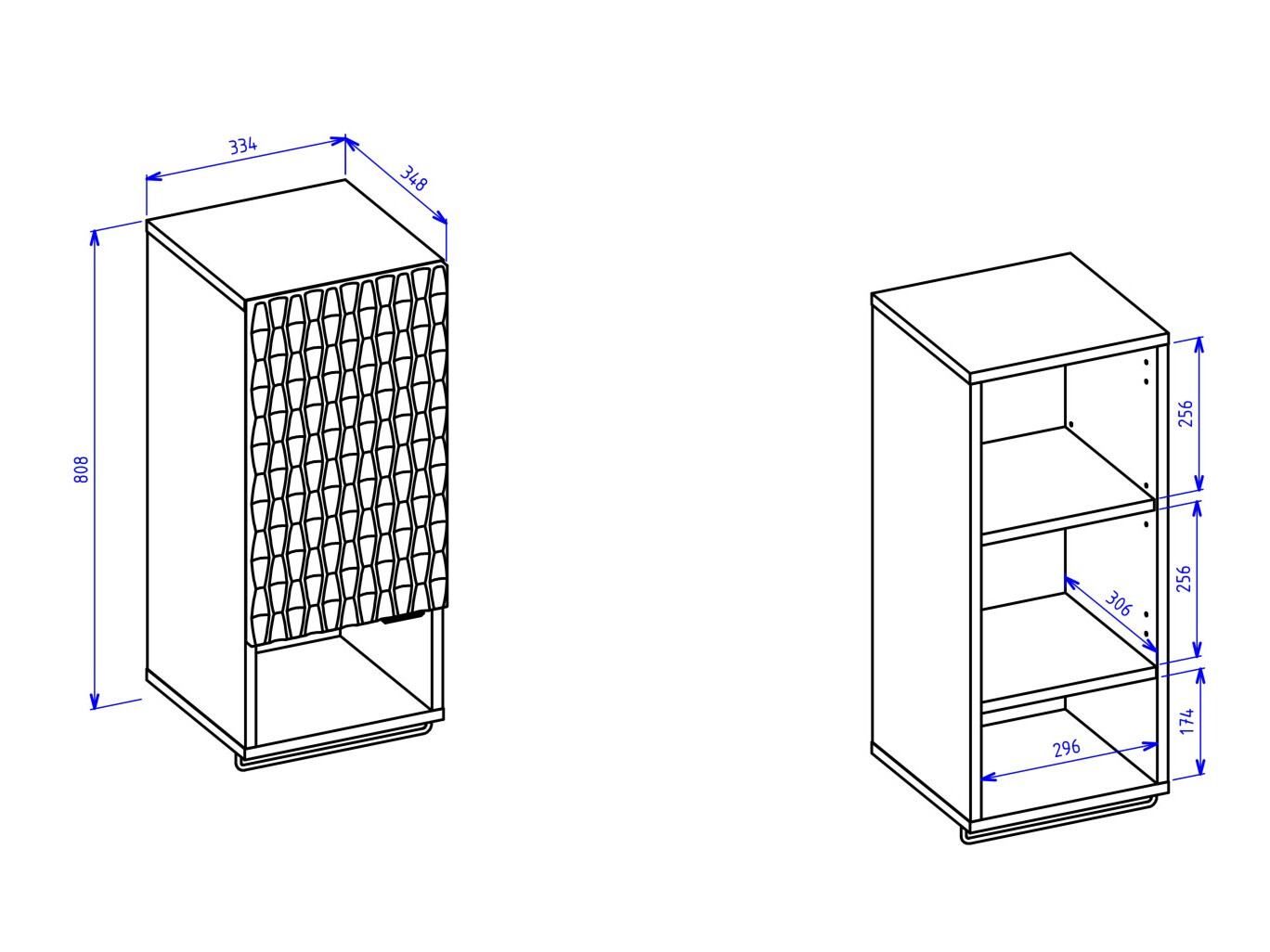 Wall-mounted bathroom cabinet Elitese 100