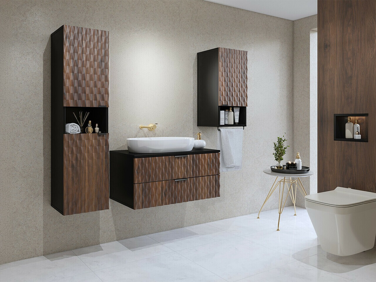 Wall-mounted bathroom cabinet for washbasin Elitese 103