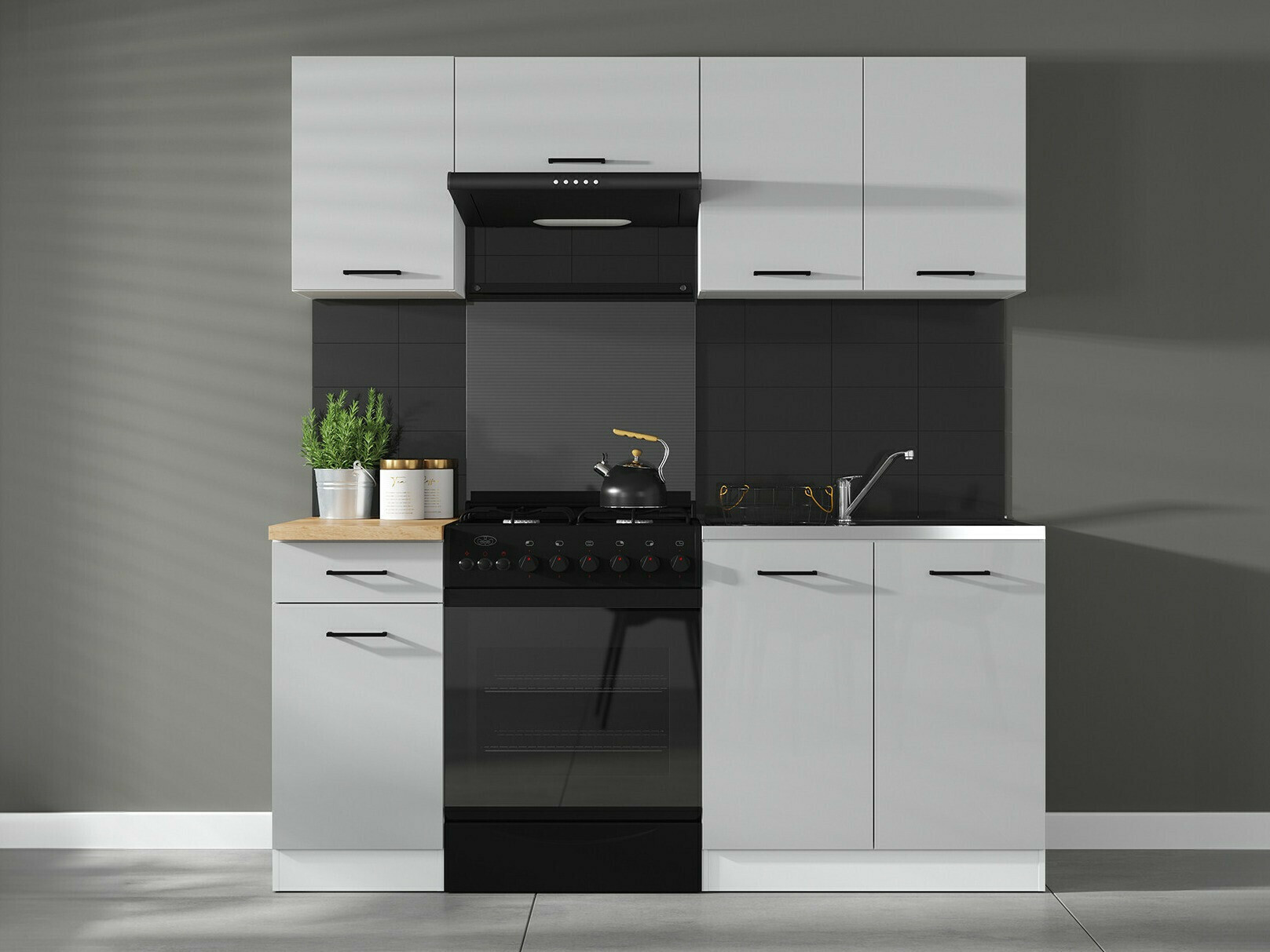 Modular wall cabinet Line Grey 109
