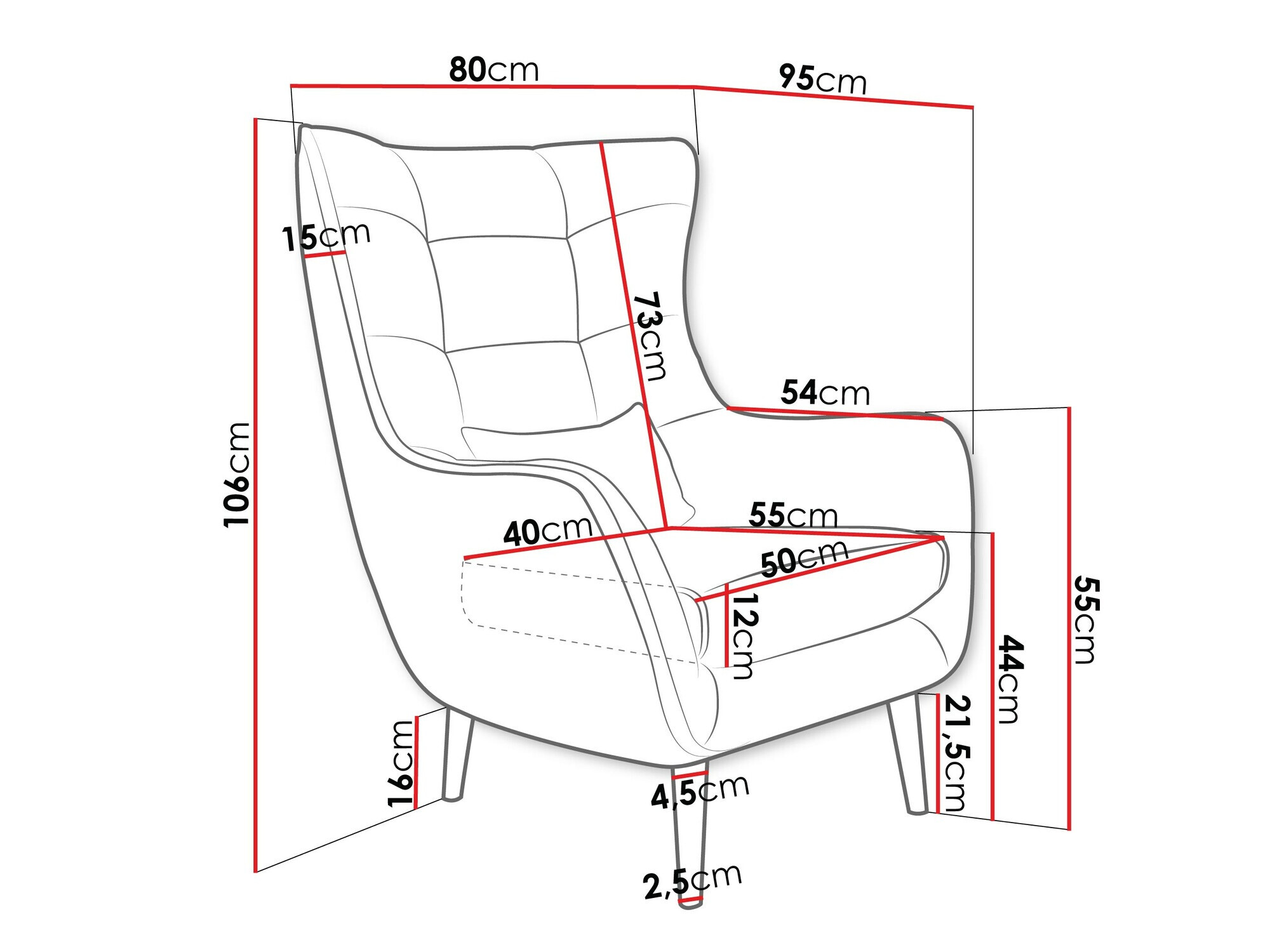 Armchair Comfivo Ulmus III (Poso 100)