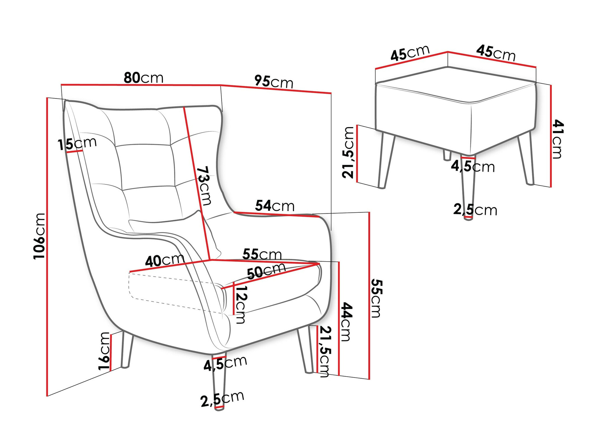 Armchair Comfivo Ulmus V (Poso 02)