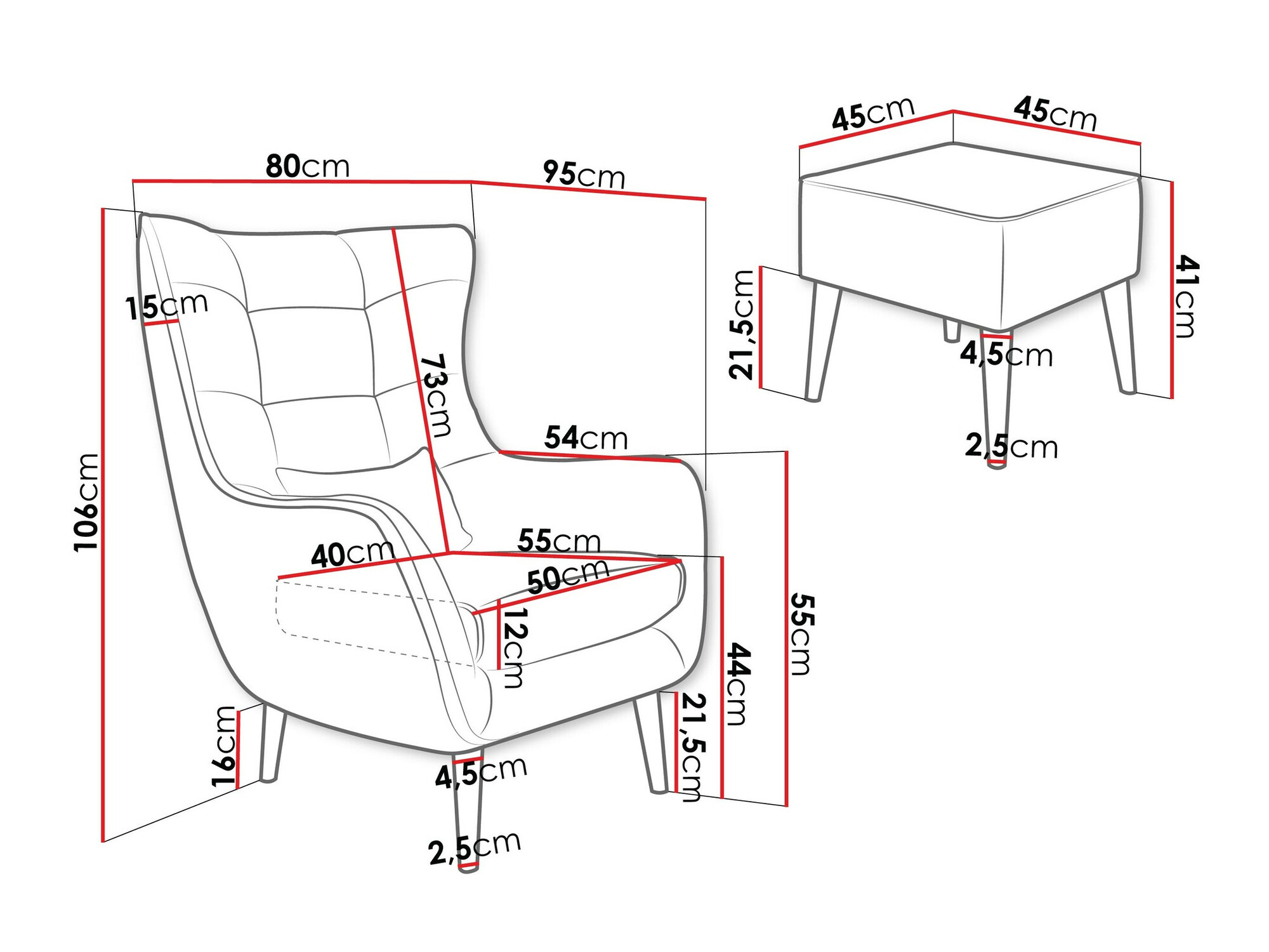 Armchair Comfivo Ulmus V (Poso 05)