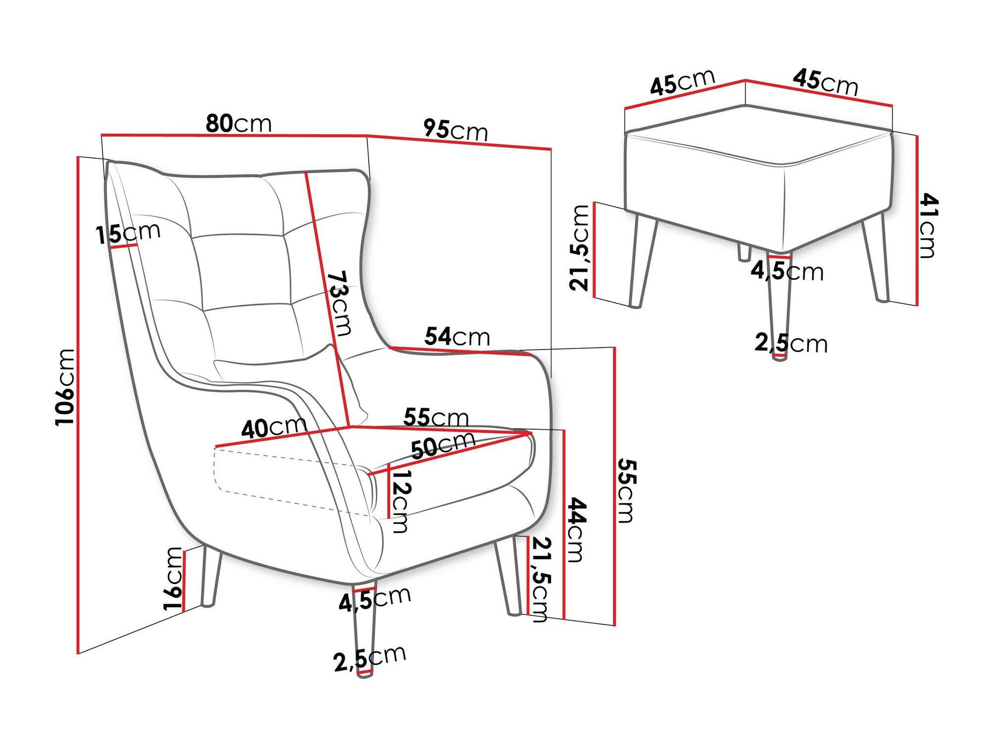 Armchair Comfivo Ulmus V (Poso 100)