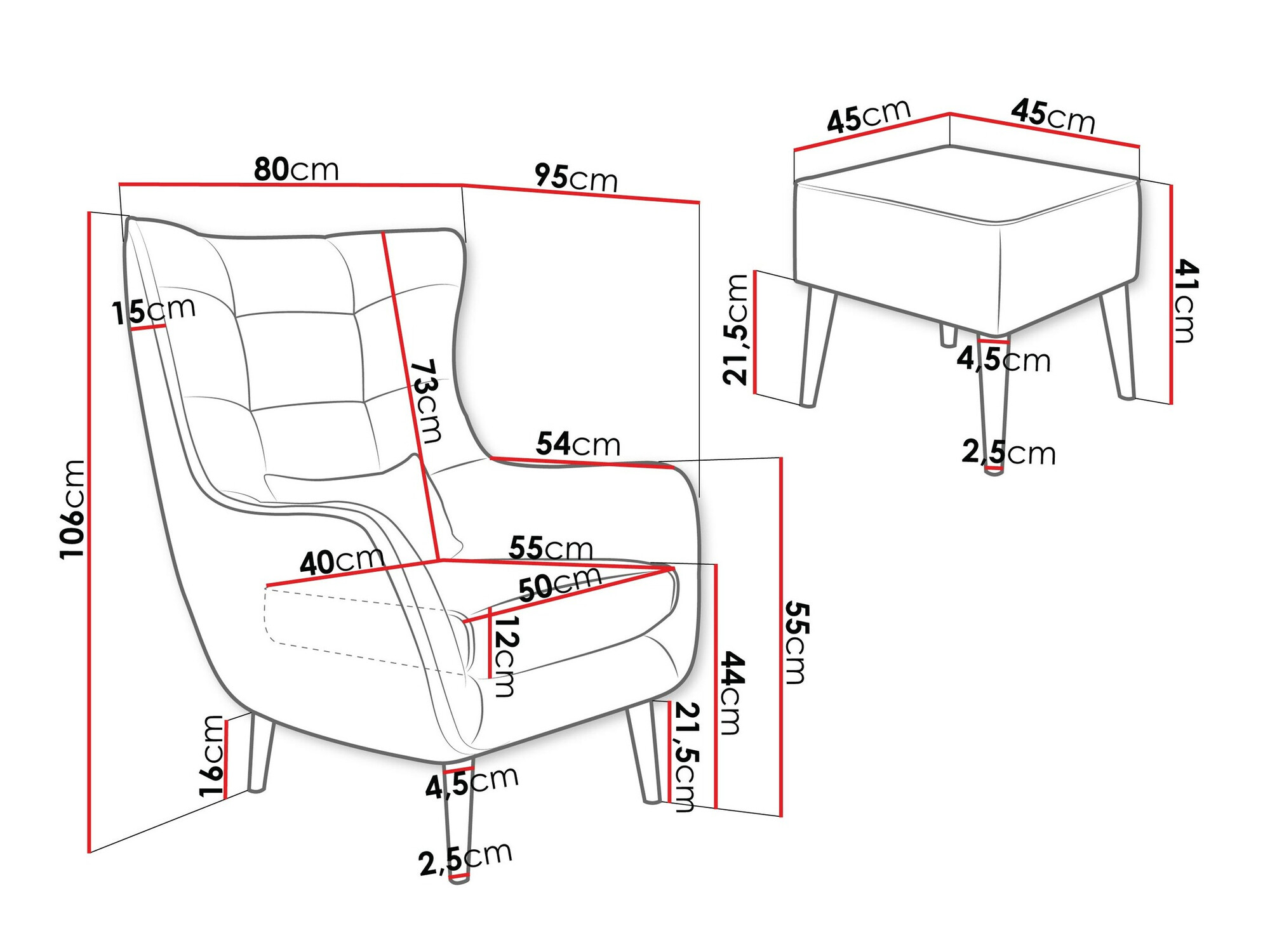 Armchair Comfivo Ulmus V (Poso 14)