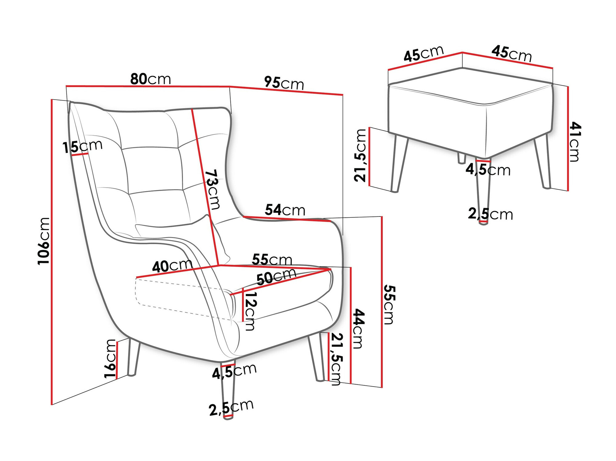 Armchair Comfivo Ulmus V (Poso 22)
