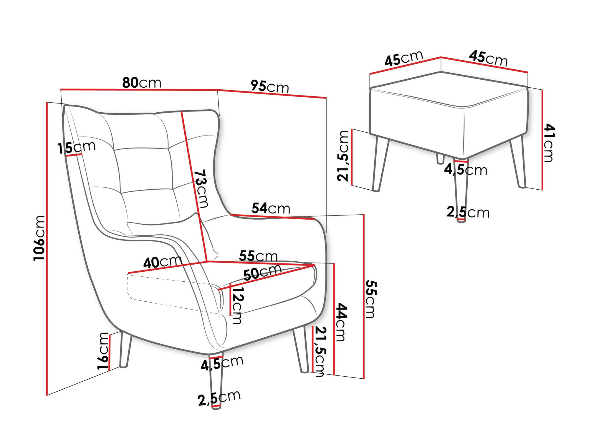 Armchair Comfivo Ulmus V (Poso 52)