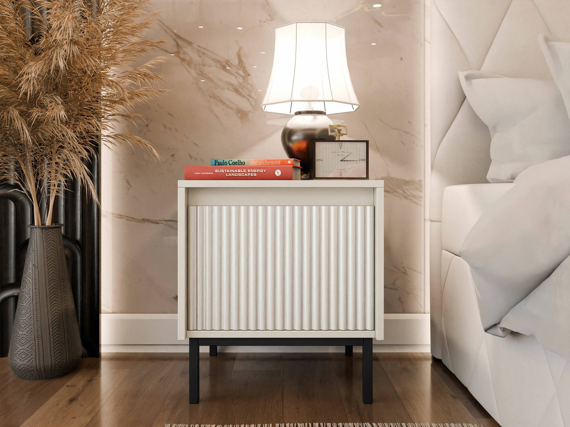 Bedside table Comfivo Delruva (Cashmere)