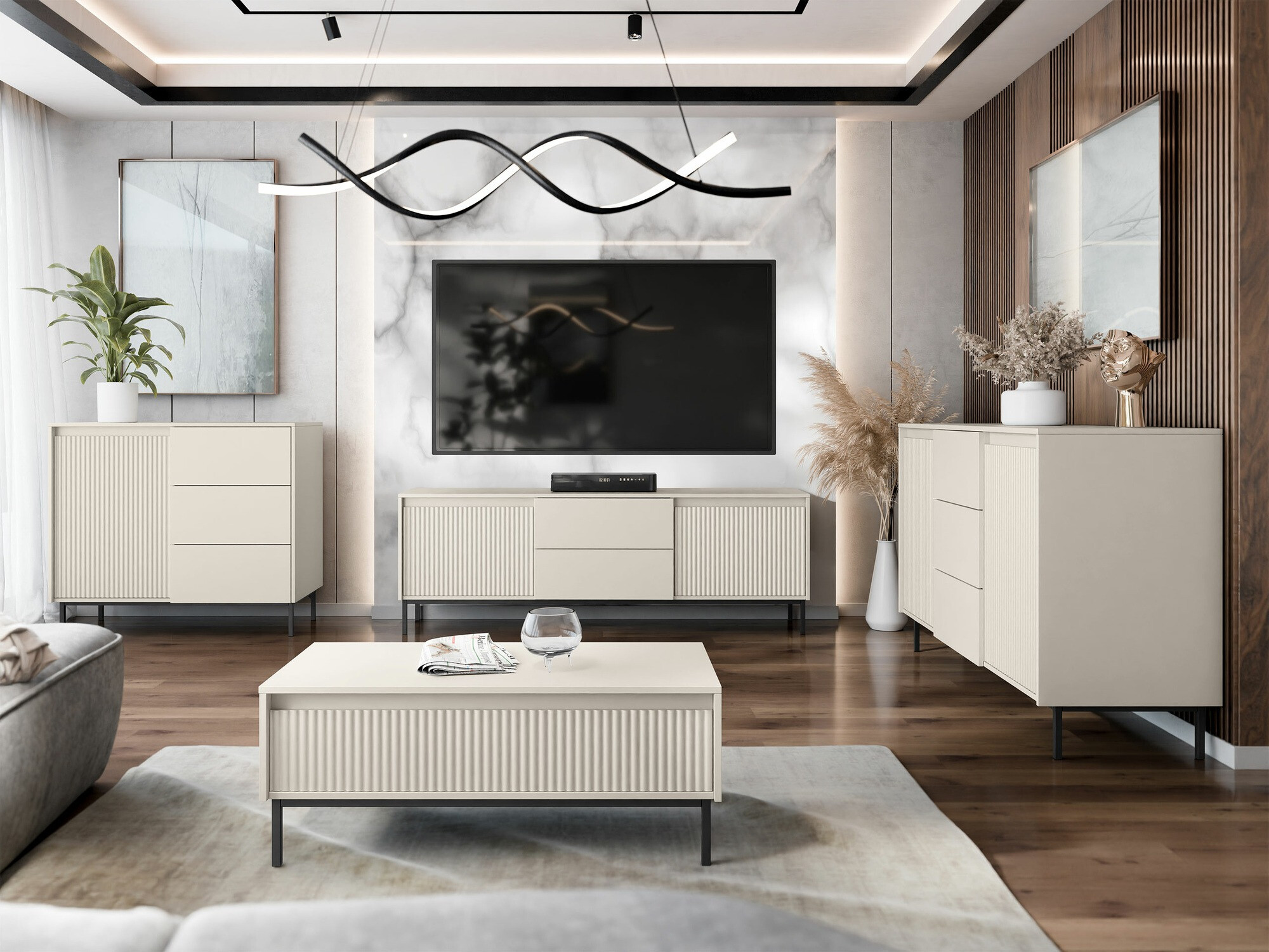 Chest of drawers Comfivo Delruva (Cashmere)