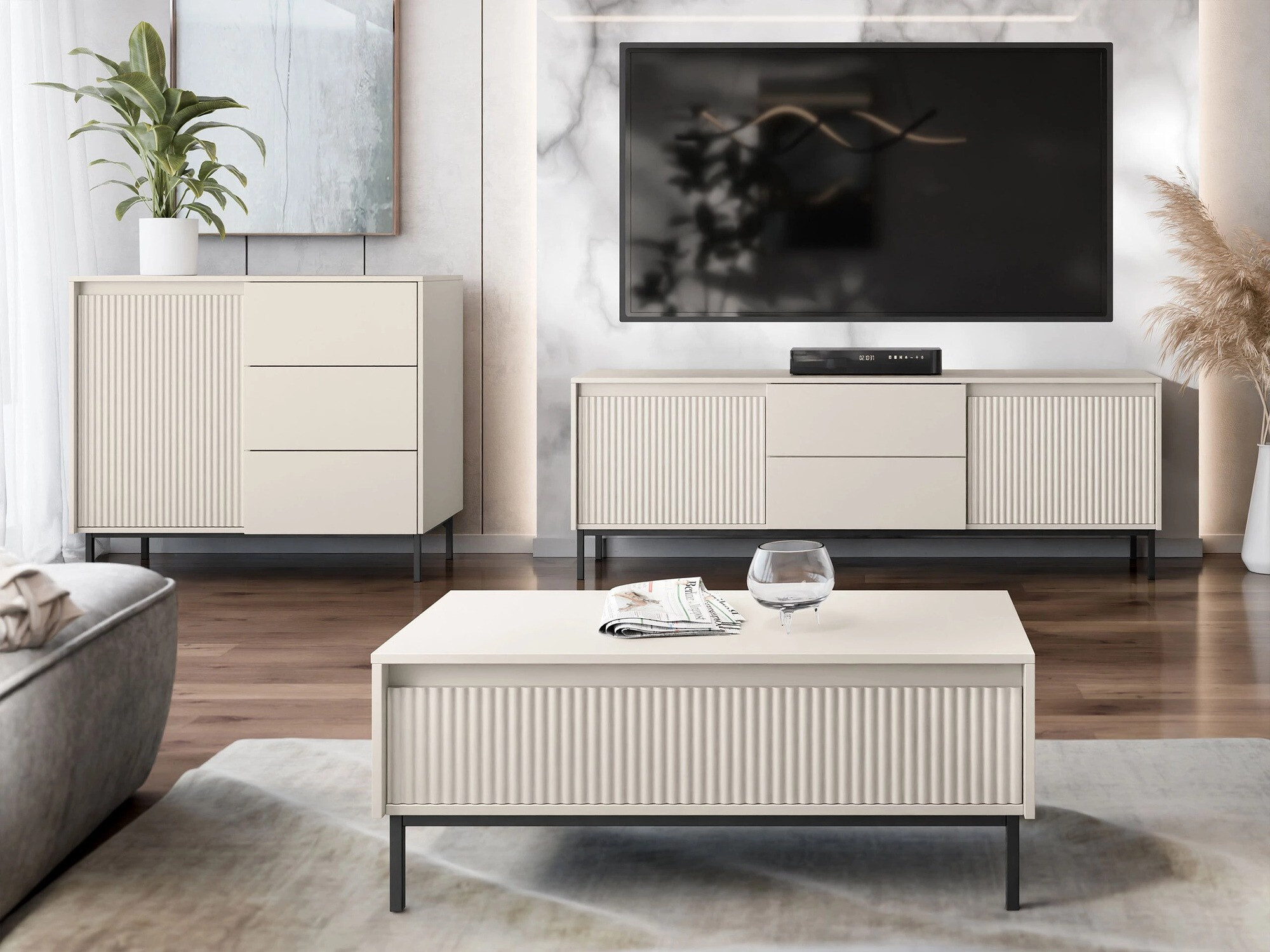 Living room set Comfivo Delruva II (Cashmere)
