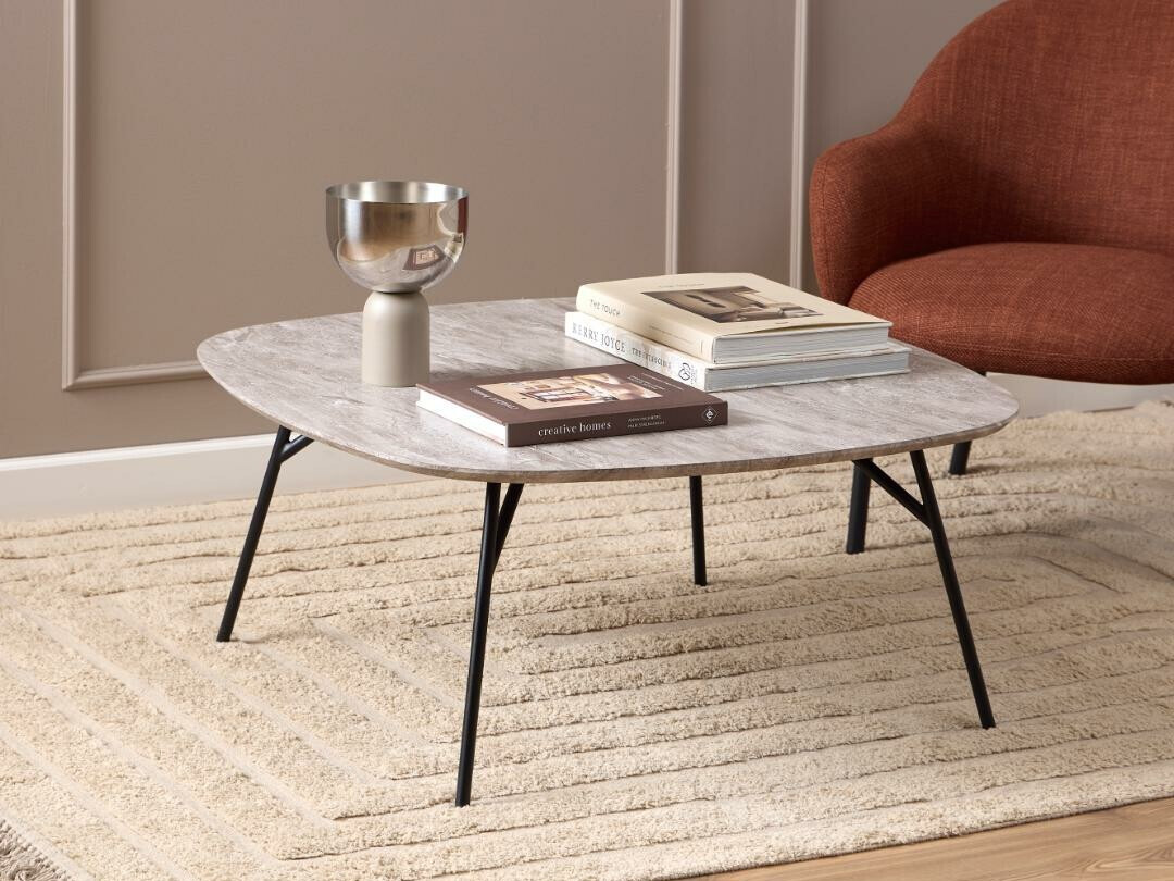 Coffee table Norsica 903 (Black + Grey marble)