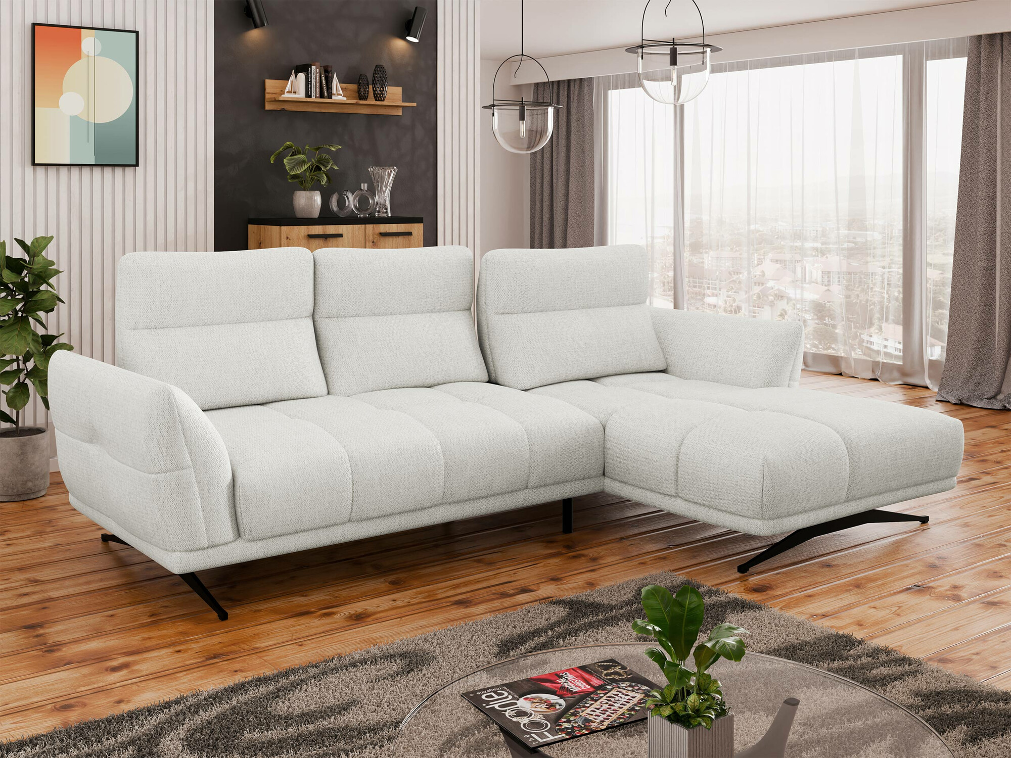 Corner sofa Lincoln 195 (Sorella 03)