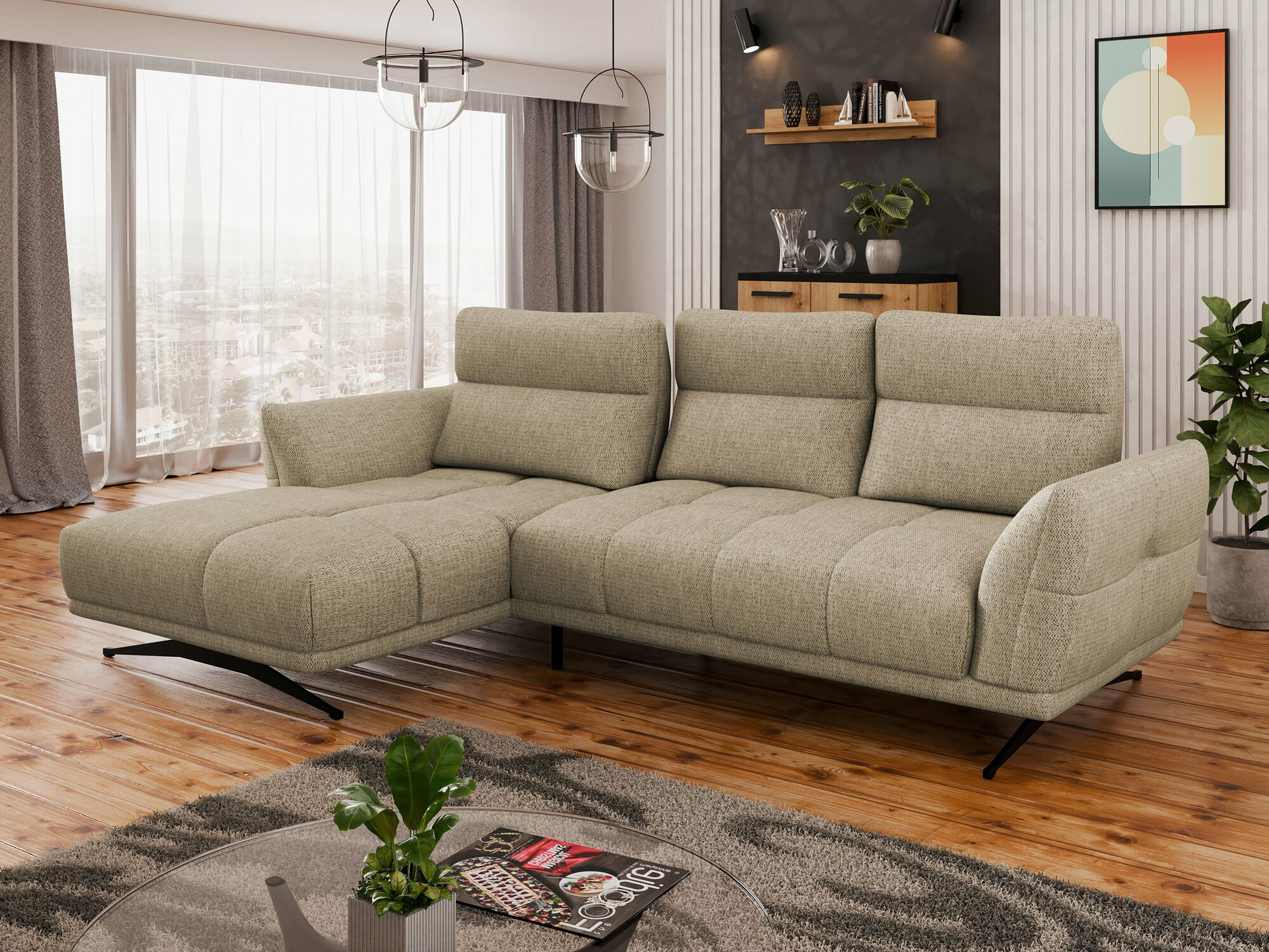 Corner sofa Lincoln 195 (Sorella 13)