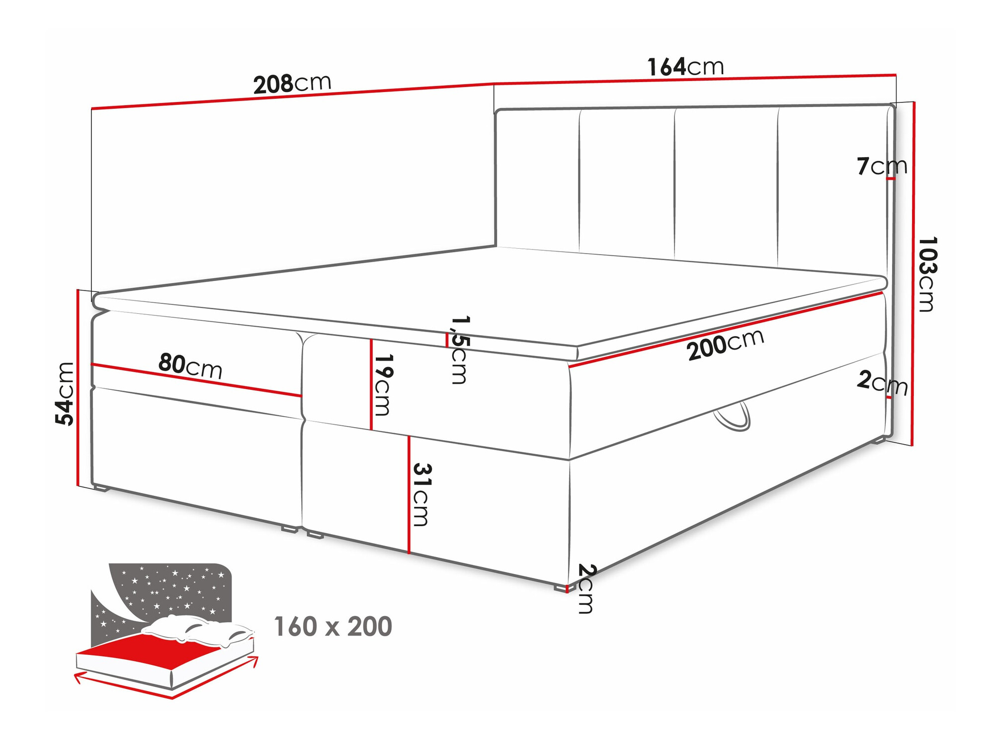 Continental bed Oppidum (Polo 872)
