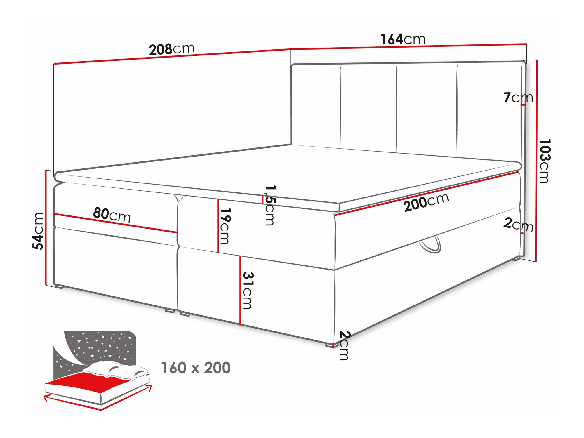 Continental bed Oppidum (Polo 897)
