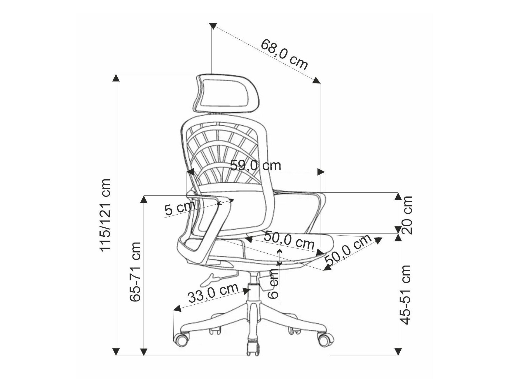 Office chair Houston 1835 (Cinnamon)
