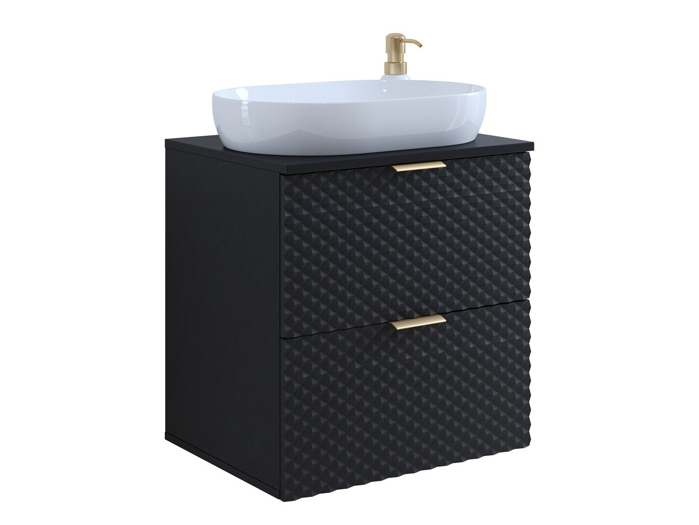 Wall-mounted bathroom cabinet for washbasin Liretu 106 (Black)