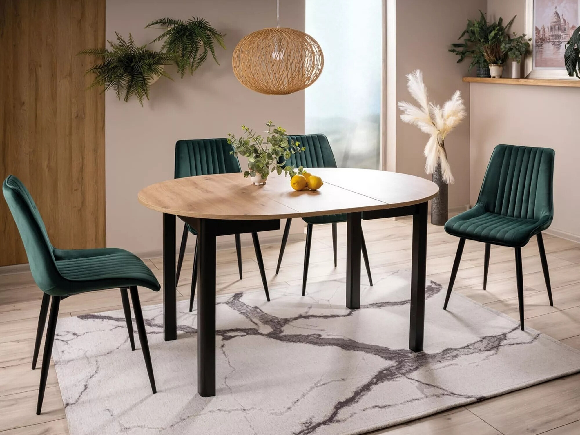 Table Detroit 899 (Artisan oak + Black)