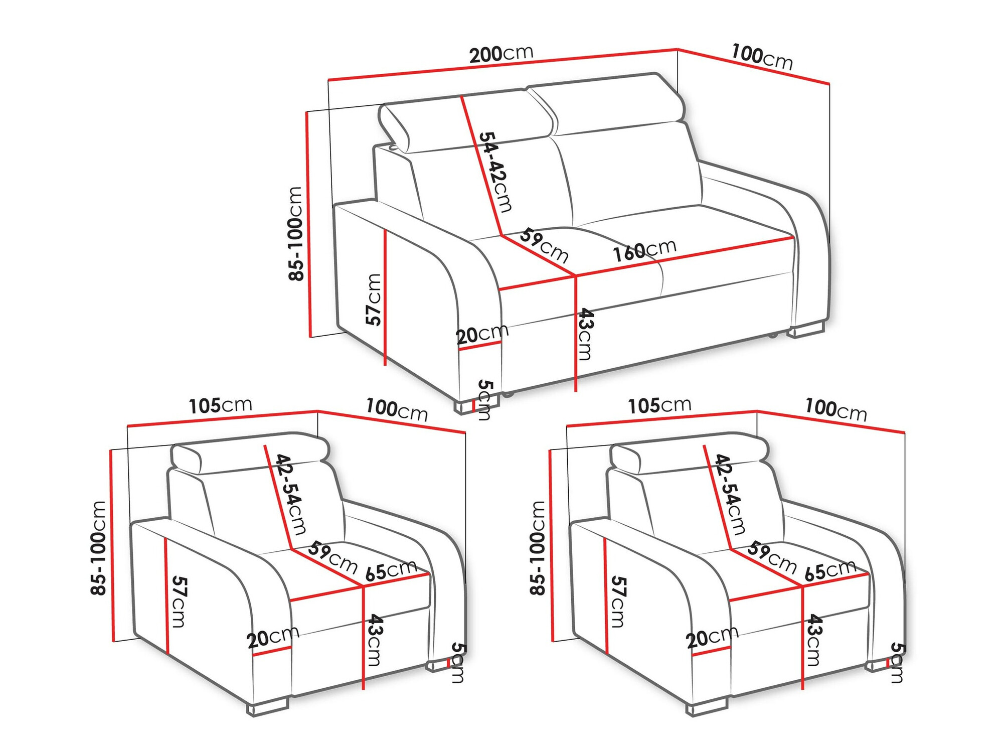 Upholstered furniture set Ovos (Crown 11)