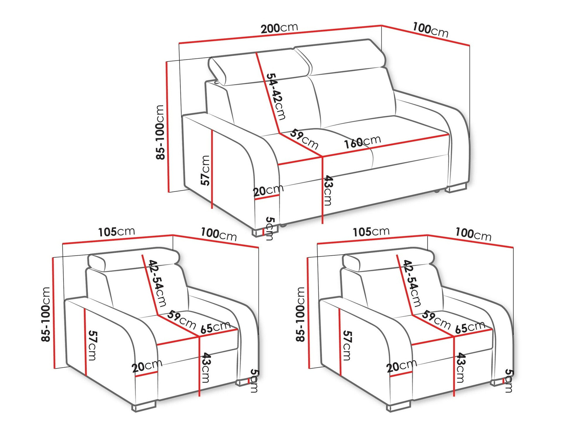 Upholstered furniture set Ovos (Crown 4)