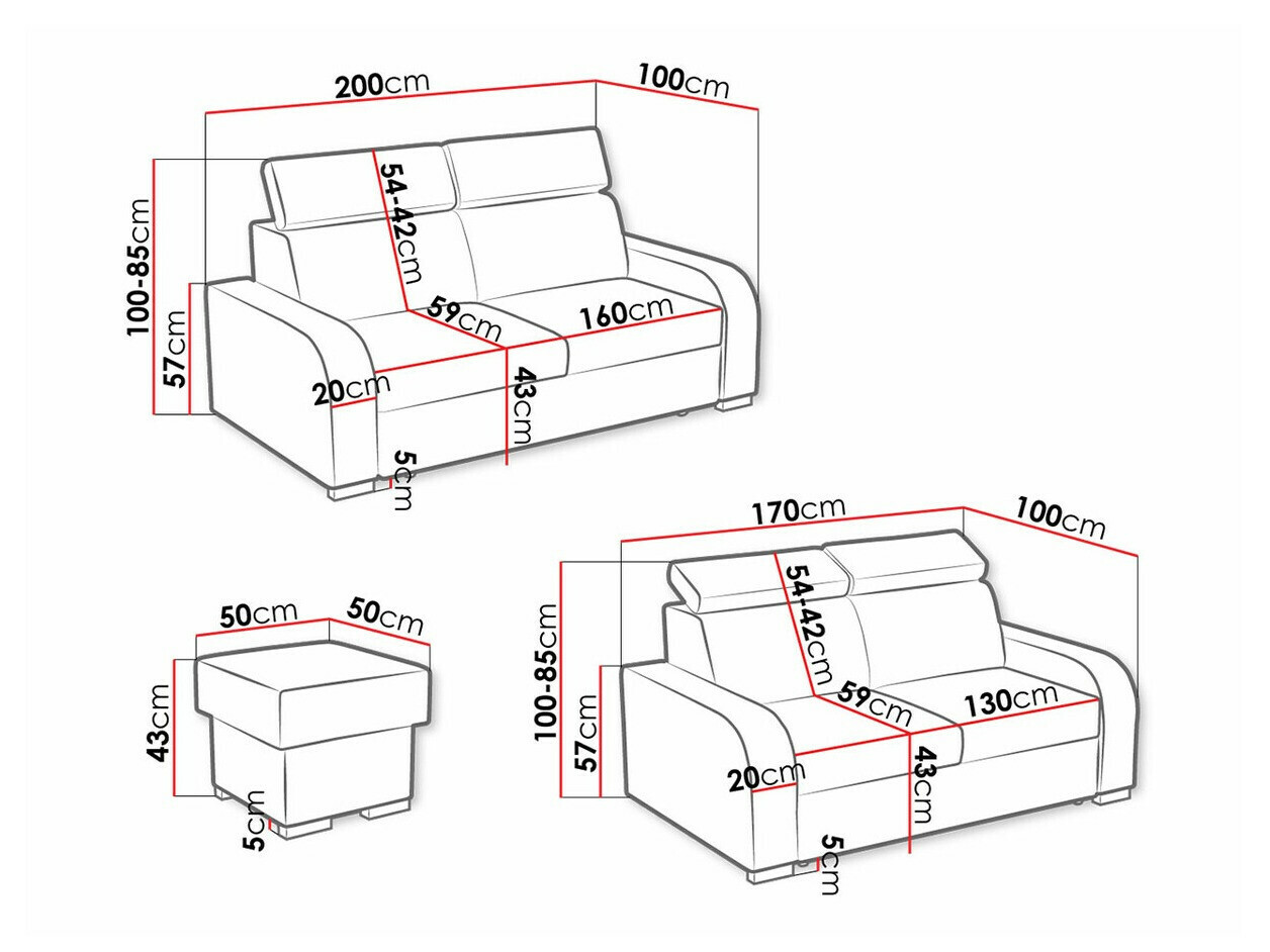 Upholstered furniture set Ovos I (Crown 4)