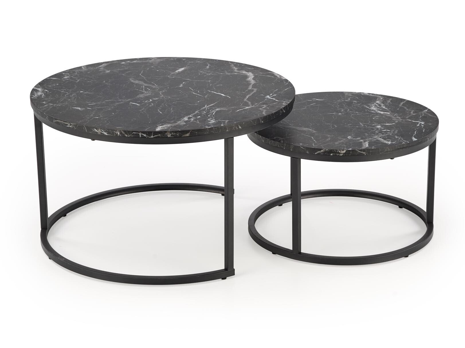 Nest of coffee tables Houston 1832 (Black marble)
