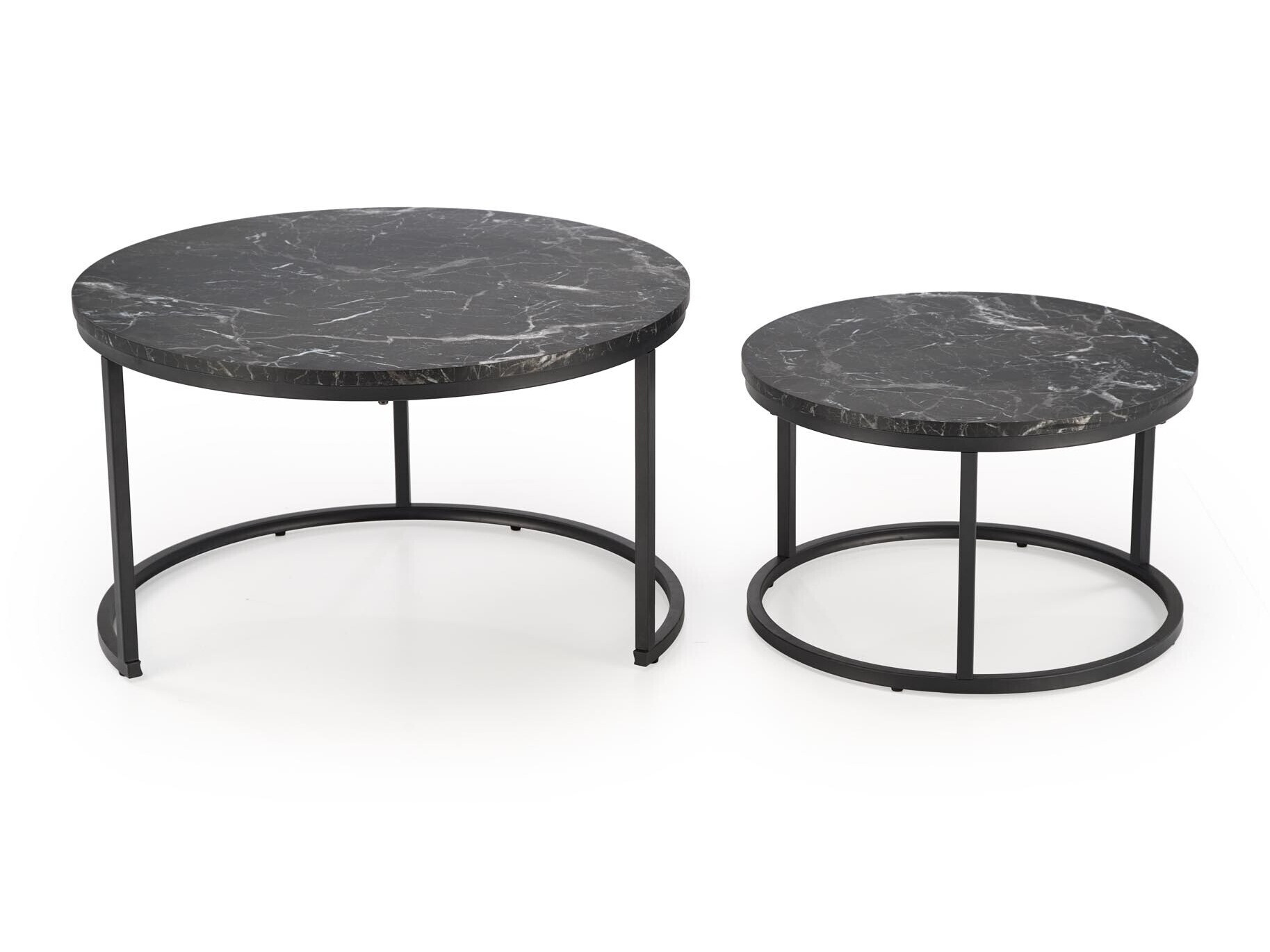 Nest of coffee tables Houston 1832 (Black marble)