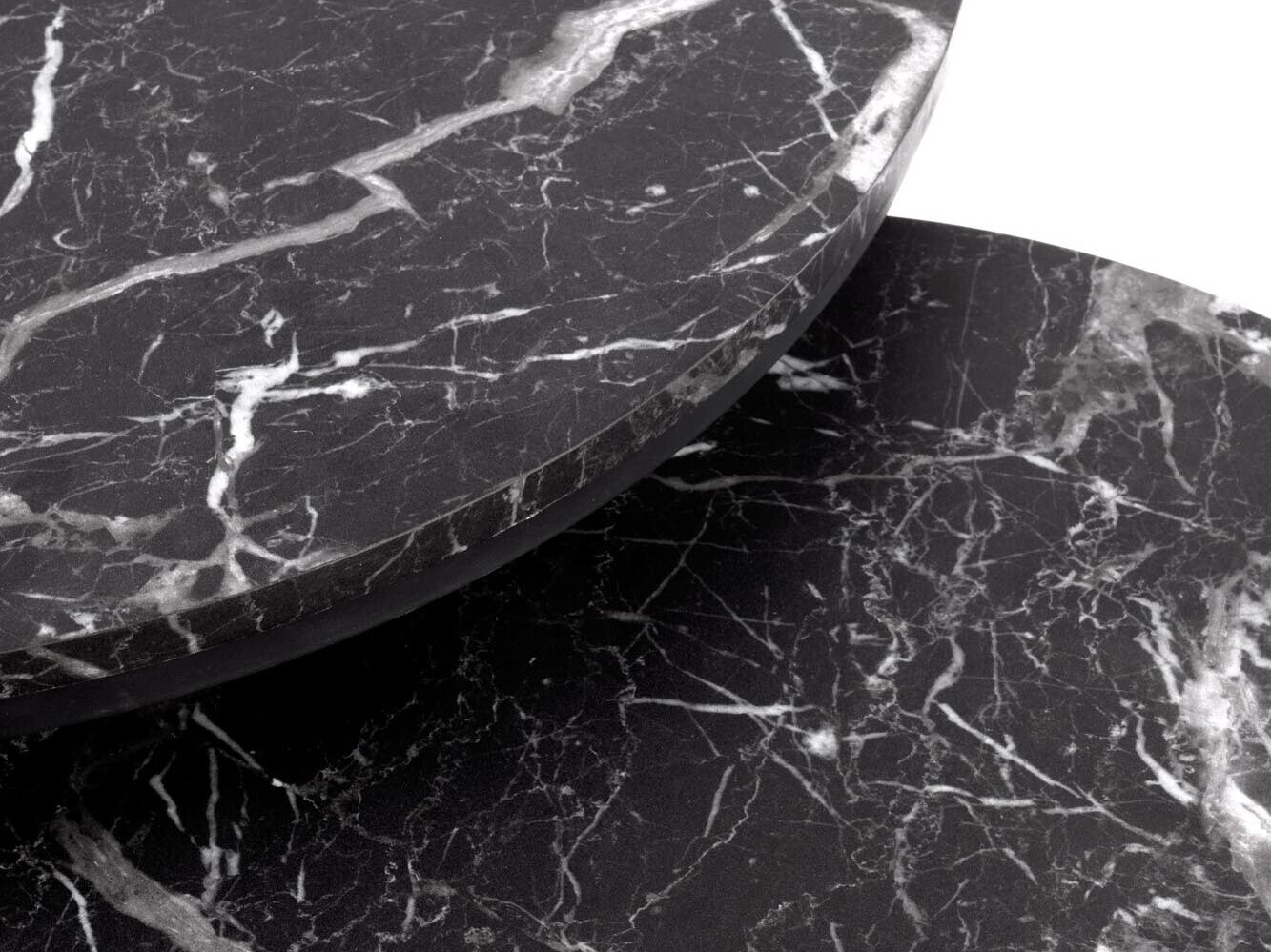 Nest of coffee tables Houston 1832 (Black marble)