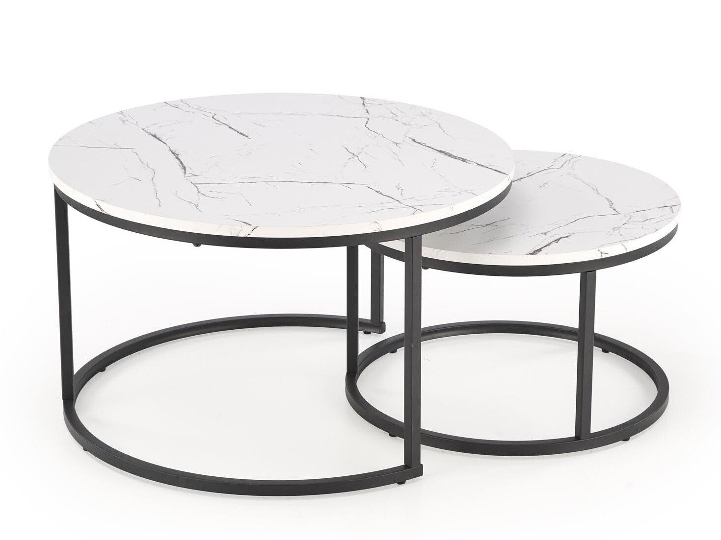 Nest of coffee tables Houston 1832 (White marble)