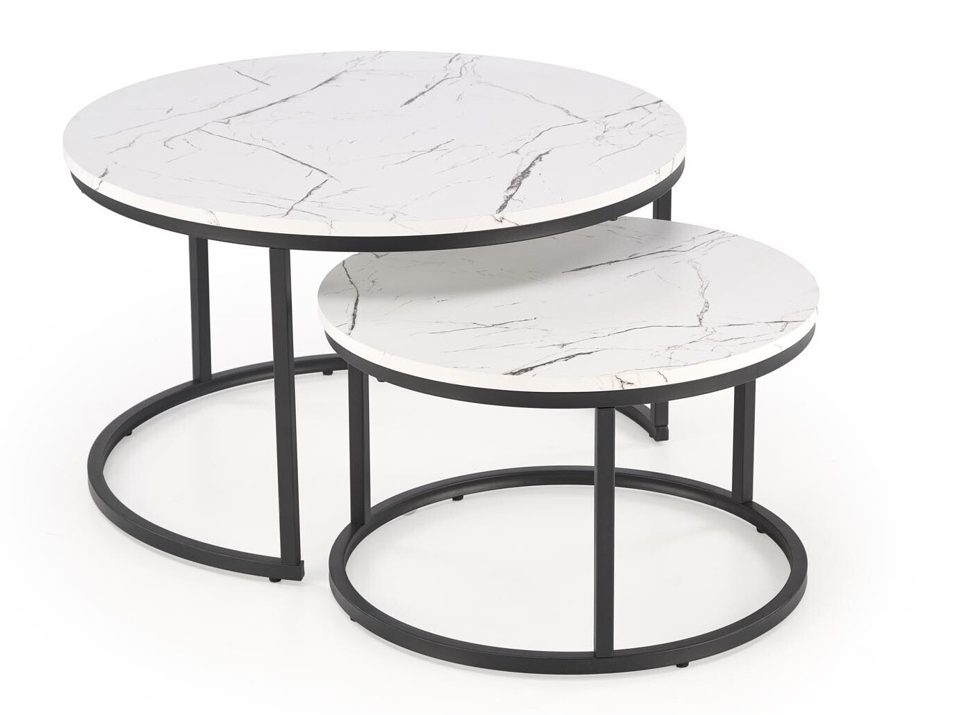Nest of coffee tables Houston 1832 (White marble)