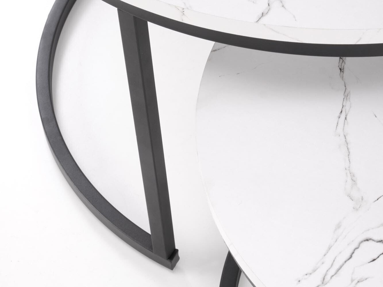 Nest of coffee tables Houston 1832 (White marble)