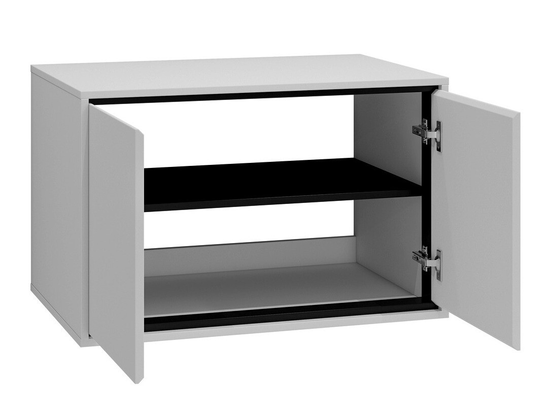 Wall-mounted bathroom cabinet for washbasin Tecavu 103 (Glossy white + White)