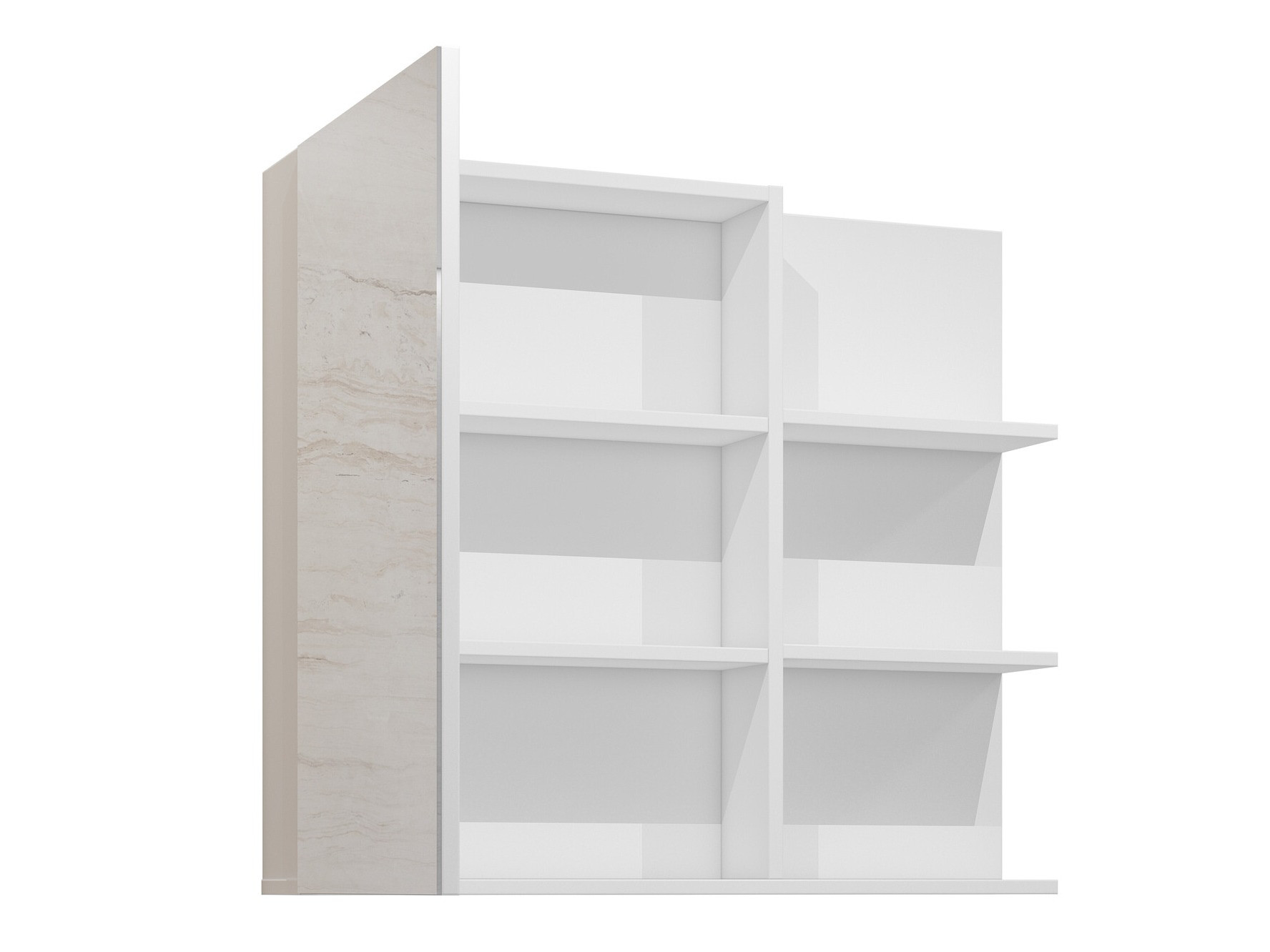 Bathroom set Tecavu 105 (Glossy white + White)