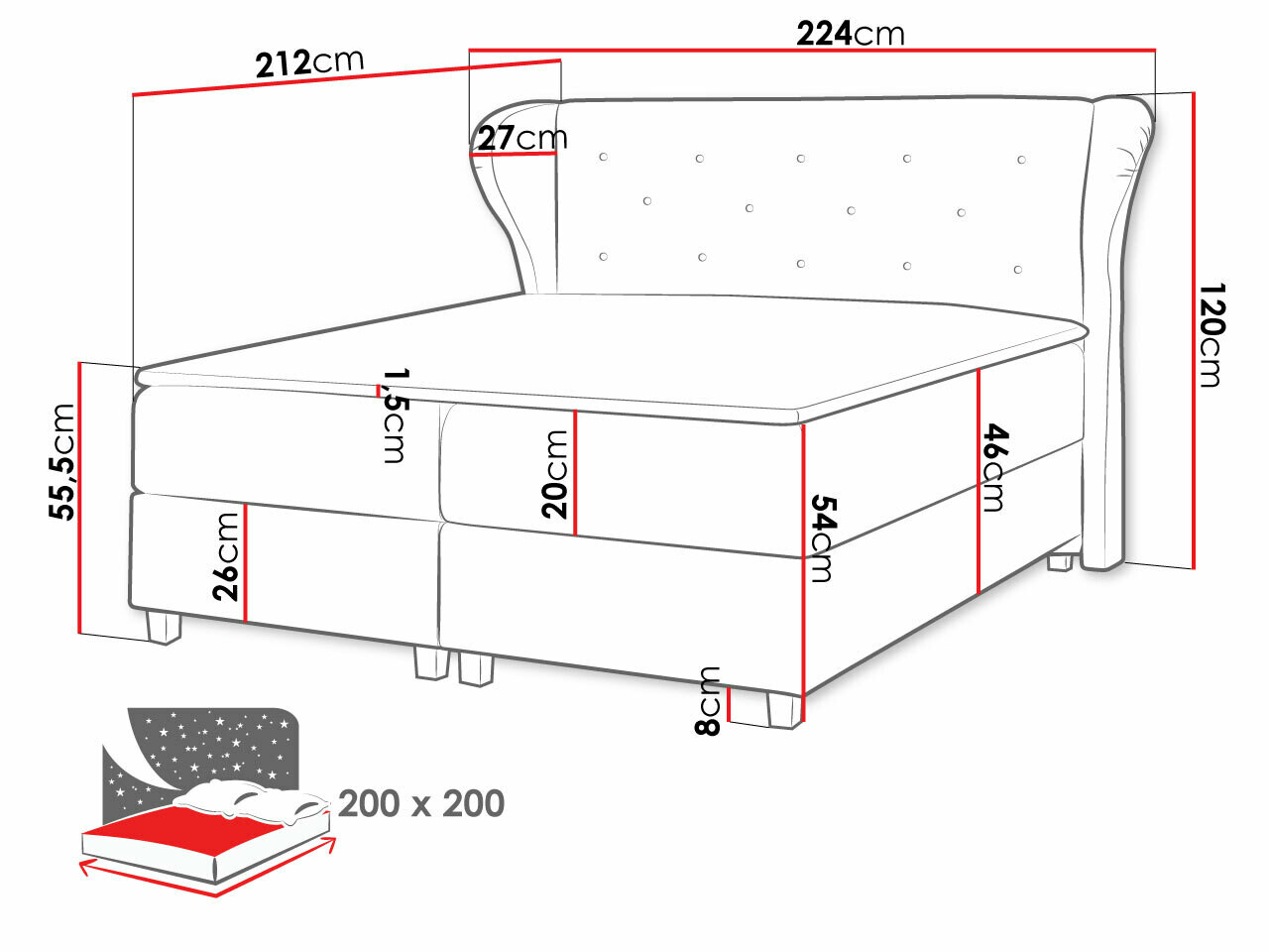 Continental bed Ovum (Prestige 2769)